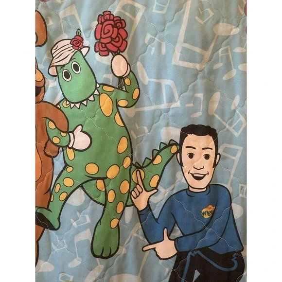 The Wiggles Twin Comforter Blue Yellow 55x39 2003/Touring/Vtg/Kids Bedding - Picture 4 of 16